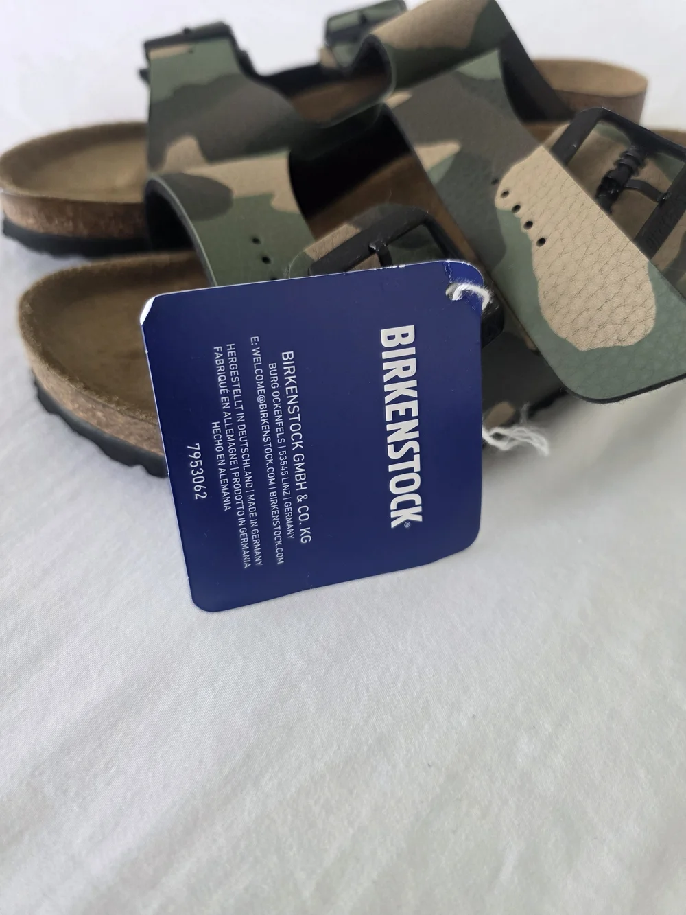 Birkenstock Kids Camo Green & Tan Arizona Sandals